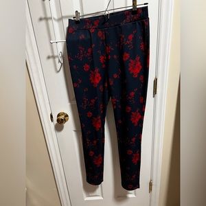 Nanette Lepore pants bottoms size S floral navy red